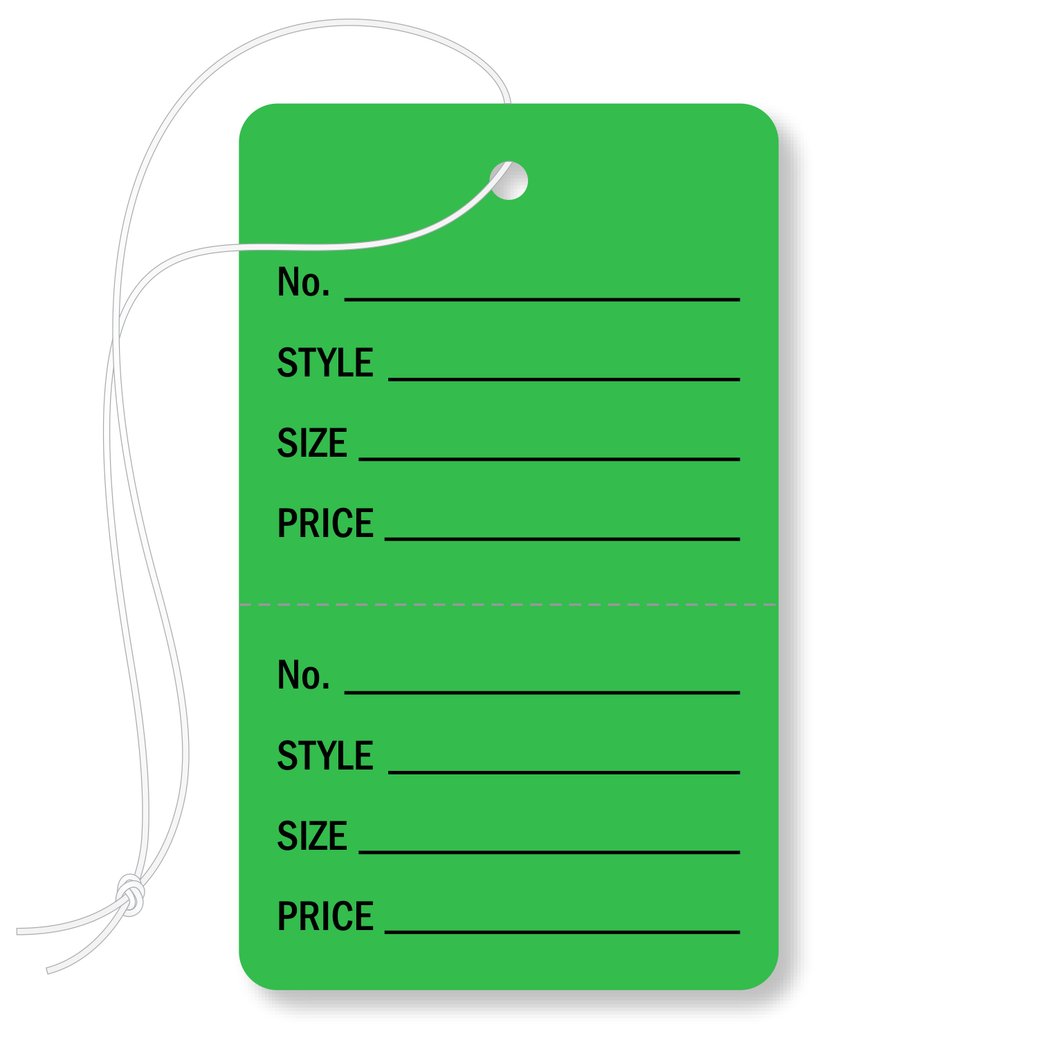 Garment Tag Large, with String