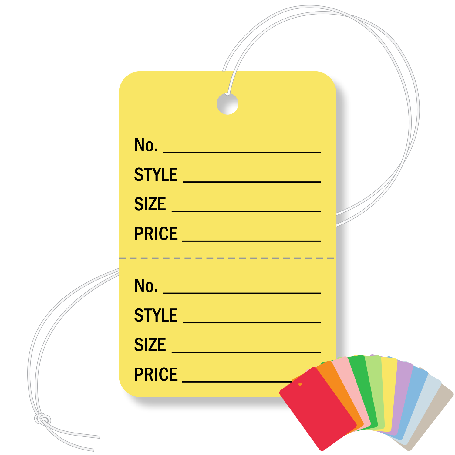 Garment Tag Small, with String