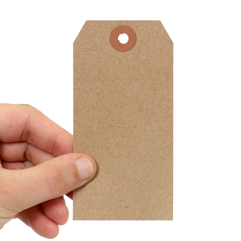  SmartSign Blank Recycled Kraft Paper Brown Tag with Wire, Gifts/Shipping Tags