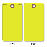 Fluorescent Yellow Cardstock Blank Tag With Fiber Patch