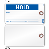 Hold Production Control Tag With Fiber Patch