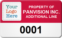 Asset Label Property of Company Name with Numbering