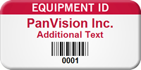 Custom Equipment Id Add Own Text Tag Barcode