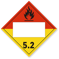 Wordless International Placard  Class 5 Placard