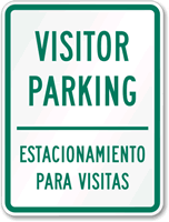 Visitor Parking Estacionamiento Visitas Sign