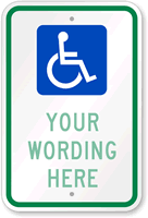 Custom ADA symbol [write custom text] Sign