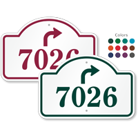 Add Your House Number Address Sign With Arrow