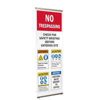 Ansi Warning No Trespassing Safety Briefing Required