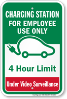 Charging Station For Employee Use Only Sign