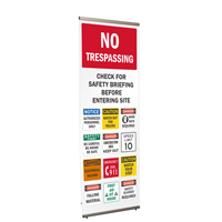 Construction Site No Trespassing Safety Briefing Required