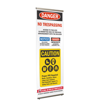 Danger No Trespassing Notice Danger Caution Safety Banner