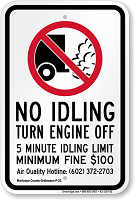 Idle Sign for Maricopa County Arizona