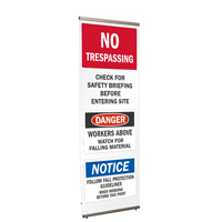 No Trespassing Safety Briefing Required Workers Above