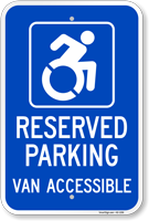 Michigan Reserved Parking Van Accessible Sign