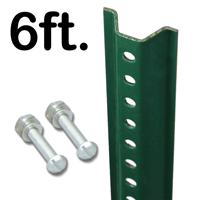 Standard U Channel Sign Post  6' tall