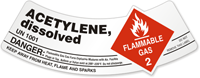 Acetylene Cylinder Shoulder Label