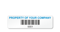 Bar Code Vinyl Label 1/2 in. x 1 3/4 in.