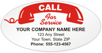 Call for Service Label