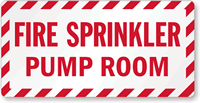 Fire Sprinkler Pump Room Sign