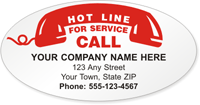 Hot Line for Service Label