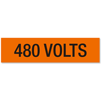 480 Volts Marker Label Large (2 1/4in. x 9in.)