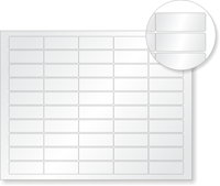 Sheet of LusterGuard Metallized Polyester Labels   ¾ in. x 2 in. (50 Labels / Sheet)
