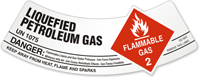 Liquefied Petroleum Class 2 Flammable Gas Label