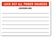 Handy lockout Label give warning just when needed.