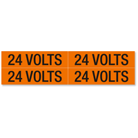 24 Volts Marker Labels, Medium (1 1/8in. x 4 1/2in.)