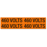 460 Volts Marker Labels, Medium (1 1/8in. x 4 1/2in.)