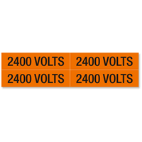 2400 Volts Marker Labels, Medium (1 1/8in. x 4 1/2in.)