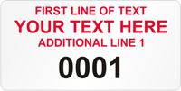 Rectangular Custom Template  Numbering