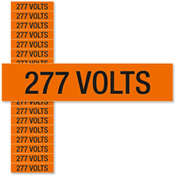 277 Volts Marker Labels Small (1/2in. x 2 1/4in.)