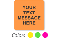 Custom Fluorescent Square Label Template