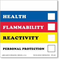 RTK Color Bar Paper Chemical Labels (Write in space)