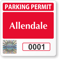 Customizable Tamper Evident Hologram Parking Permit Decals