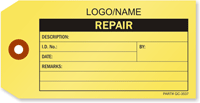 Customizable Repair Tags [add your name or logo]