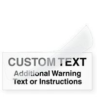 Self Laminating Calibration Label   Add Own Text