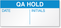 QA Hold Calibration Label