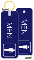 MEN Bathroom Keychain, Double Sided