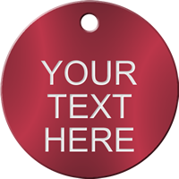 Custom Circular Anodized Aluminum Valve Tag