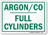Argon Full Cylinders sign