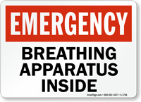 Emergency Breathing Apparatus Inside Sign