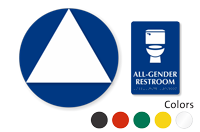 California Wall Door All Gender Restroom 2 Signs/Kit