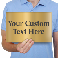 Custom Engraved Brass Sign Text Upto 8 Lines