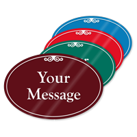 Personalized ShowCase Sign Oval