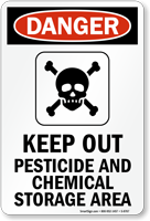 Keep Out Pesticide And Chemical Storage Sign