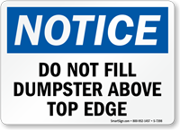 Dumpster Rules Sign