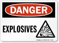 OSHA Danger Explosives Sign