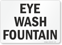 Eye Wash Fountain Sign